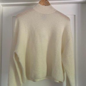 NWT: & Other Stories Wool Blend Oversized Sweater in WHITE, Size SMALL